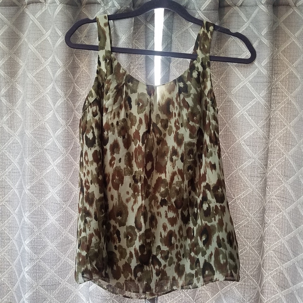 EUC Silk Leopard blouse